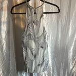 Elie Tahari  Black and White Patterned Halter Blouse A0197 Photo 1