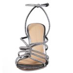 Veronica Beard  Aneesha Crystal Gunmetal Strappy Heel Sandals Sz 8.5 $450 Photo 4