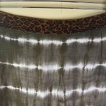 XCVI Women's Skirt Small Leopard Print Waist Tie Dye Olive Green Grunge Festival Photo 1