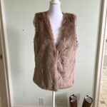 Joie  Nimoy Faux Fur Vest in Deep Mushroom Taupe Size Medium Winter Fall Cozy Photo 3