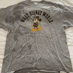 Disney Walt World Orlando Florida Vintage Grey Short Sleeve Graphic T-shirt Mickey Mouse Unisex Photo 0