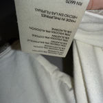 Pilcro  Deep V Neck Tshirt In Cream Silver Trim Medium Photo 3