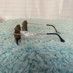 Square Brown & Gold Metal Frame Sunglasses Women NWOT Photo 7