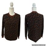 Stars Above Animal Leopard Print Soft Fleece Sweatshirt - Dark Brown Size XS Photo 1