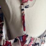 French Connection  Aden Bai Lurex‎ Frill Ruffle Cami Top Women's 8 Floral Sparkle Photo 5