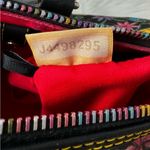 Dooney & Bourke  Black Floral Women's Boston Bag with Rainbow Zipper EUC Photo 11