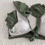 Women size small olive Green Ruffle Bikini Set Photo 6