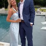 Beginning Boutique  blue silk maxi dress Photo 2