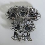 Vintage Oxidized Silver Peacock Brooch Pin Photo 3