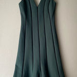 Adelyn Rae  sz S Forrest green open mesh striped sheath dress‎ Photo 0