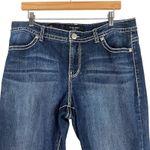 Nine West  Capri Jeans Womens 14 Dark Wash Embellish Mid Rise Western Cowgirl Photo 1