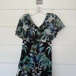 Connected Apparel Women’s 12 Black Floral Ruffle Dress Photo 4