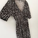 Merona  Faux Wrap Midi Dress in Brown & Cream Floral Size XXL Photo 1