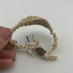 Free People NWT Handmade Woven Bracelet green shimmer Photo 2