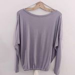Eberjay Long Sleeve Loungewear Shirt Soft Tie Front Jersey Knit Modal Spandex Photo 3