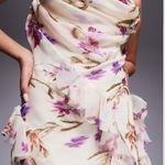 ASOS DESIGN embellished chiffon cami ruffle maxi dress in ivory floral Photo 3