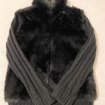 AQUA Faux Fur Black Jacket Photo 1