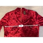 NEW! Women’s Red Crushed Velvet Belle Sleeve Dress 2 Photo 7