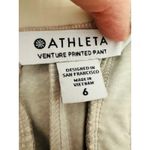 Athleta  Venture Printed Pants 6 Side Zip Joggers Travel Gray Cream Athleisure Photo 6