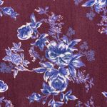 Angie Burgundy and Blue Floral Kimono
Open Front Short Sleeves FITS UP TO XL Photo 5