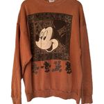RE/DONE REDONE Mickey Mouse Women’s Cotton Sweatshirt Burnt Orange Size XS/S Photo 0