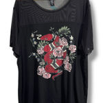 Torrid  Mesh Insert Snake Graphic Shirt Photo 0