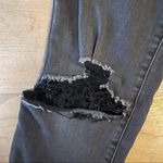 Pac Sun High Rise Jeggings Black Destroyed Rips Distressed Size 26 Goth Jeans Photo 2