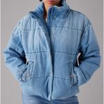 American Eagle  Light Blue Puffer Jacket Photo 1