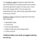 NWT Profile by Gottex Casablanca Strappy One Photo 11