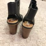 Steve Madden  notedd Faux Leather Peep Toe Block‎ heel Bootie black size 9 Photo 3