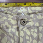 Ann Taylor Loft  Women's Modern Straight Jeans Size 8 Yellow Animal Print Photo 4