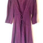Byer California Byer Too! Vintage Purple Lace Up Back Pearl Button Dress Size 5 Photo 3
