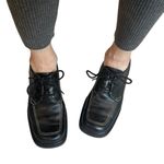 Naturalizer Vintage  Square Toe Chunky Heel Lace Up Leather Oxford, Sz 6 Photo 1