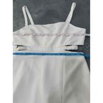 ZARA ‎ White Sleeveless Cut Out Sides Square Neck High Slit Midi Dress XL Photo 4