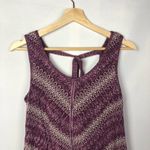 White House | Black Market WHBM Tie Back Purple Knit Sleeveless Sweater S Photo 4