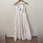 NWT SAU Lee X Revolve Heidi Strapless Gown White Bridal Long Dress Size 00 Photo 4