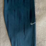 Nike  Teal and Navy Striped Leggings Size L‎ Photo 2