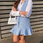 ZARA Ruffled Textured Pinafore Dress Photo 5