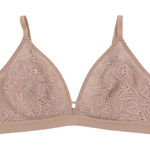 LIVELY Lace Bra NWT Orchid Seamless Triangle Comfort Adjustable Straps Size 3 Tan Photo 0