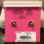 Kate Spade  Gold LOVE and Red Heart Cubic Zirconia Earrings Photo 1