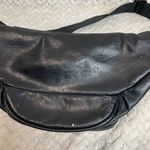 Vintage Northwest Territory Black Faux Leather 90s Fanny Pack Waist Belt Bag Photo 2