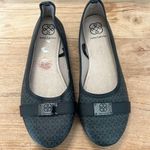 Daisy Fuentes  Abigail All Over Logo Buckle Black and Grey Flats - Size 8 Photo 0