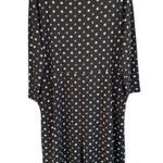J.Jill Popover Stretch Dress Black Patterned Size Large Photo 2