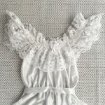 Dolores For Poirettes Union Vintage White Bride Lace Off Shoulder High Cut Teddy Size M Photo 1