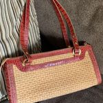 Brahmin RARE🔥Authentic BRAHIM vintage croc leather zip top shoulder bag Photo 0