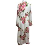 Floral Chiffon Maxi Dress Womens S White w/pink Bridal Romantic Cottagecore Chic Photo 4