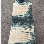 Mystree Women's Charcoal & Blush Sleeveless Jersey Tie Dye Maxi Dress Size S Photo 3