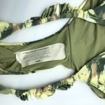 Aerie  Womens Bikini Swim Bottom Ruffle Green & Beige Tie-Dye Size L Photo 3