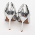 Jeffrey Campbell Trixy Pointed Toe Pump In Silver Metallic Photo 7