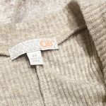 Gianni Bini GB  Cold Shoulder Long Sleeve V Neck Pullover Knit Soft Sweater Cream Photo 3